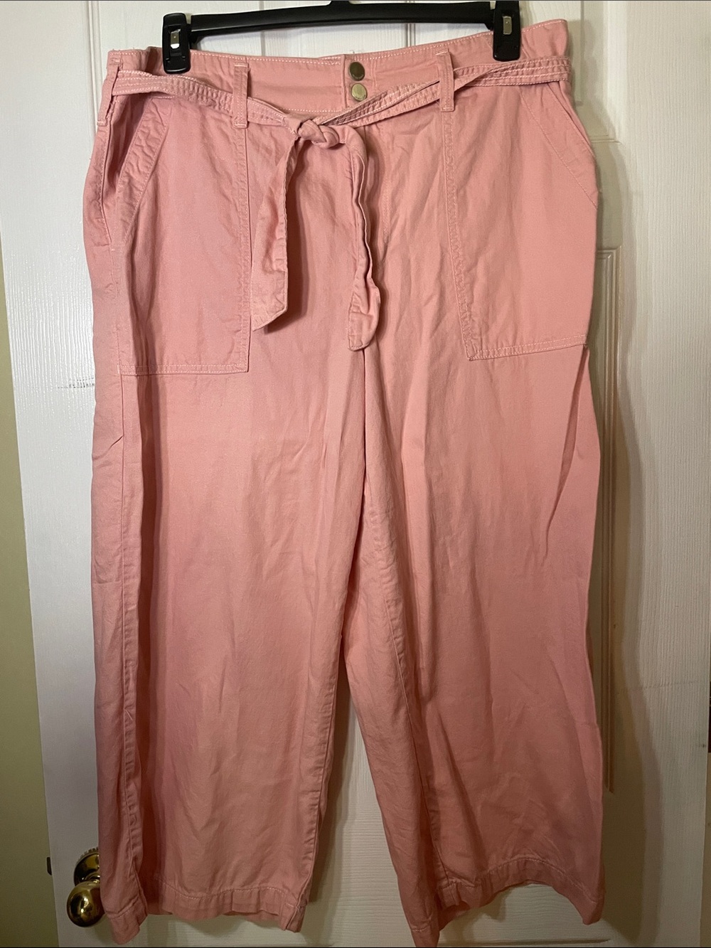 Seven7 Blush Pink Wide-Leg Tie-Waist Pants